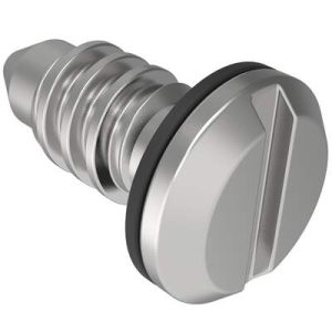 Fast Lead Screw, Small Size, Slotted Recess, 0.9mm (.04 in) Max. Outer Panel, Steel, Zinc Plate, Bright chromate - Image 1