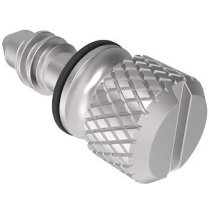 Fast Lead Screw, Small Size, Knurled, 2.2mm (.09 in) Max. Outer Panel, Stainless Steel, Passivated - Image 1