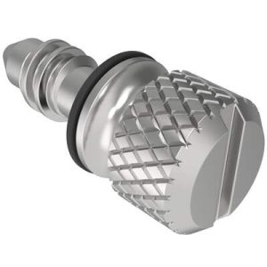 Fast Lead Screw, Small Size, Knurled, 4.7mm (.19 in) Max. Outer Panel, Steel, Zinc Plate, Bright chromate - Image 1