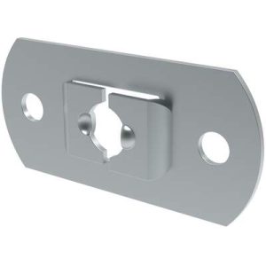 Fast Lead Receptacle, Medium Size, Flat, Rivet, Steel, Zinc Immersion Coating