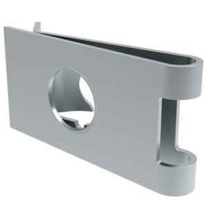 Fast Lead Receptacle, Medium Size, Clip-on, U, Steel, Zinc Immersion Coating