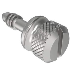 Fast Lead Screw, Medium Size, Knurled, 4.5mm (.18 in) Max. Outer Panel, Steel, Zinc Plate, Bright chromate, plus sealer - Image 1