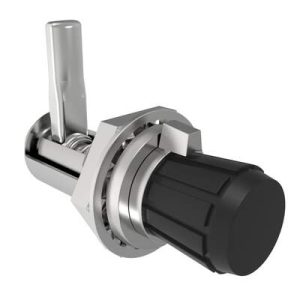 Compression Latch, Self-Adjusting, Medium Size, No Restriction, Knob, 7.1-14.3mm Grip, Zinc Alloy, Chrome Plated, Bright