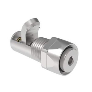 Compression Latch, Self-Adjusting, Miniature Size, Tool Locking, Hex Recess, 1.5-4.8mm Panel, 0.8-7.1mm Grip, Stainless steel, Passivated, Silver
