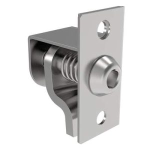 Compression Latch, Self-Adjusting, Medium Size, No Restriction, Knurled Head, 0.8-6.4mm Panel, 3.2-9.5mm Grip, Steel, Zinc Plated, Bright Chromate