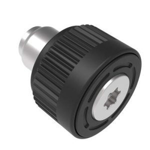 Captive Screw, 6-32 Thread, Flare-in, Phillips Thread, Knurled Black Knob - Image 1