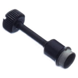 Captive Screw, 6-32 Thread, Flare-in, Slotted Recess, Knurled Black Knob - Image 1