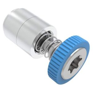 Captive Screw, 4-40 Thread, Press-in, TORX®, Knurled Blue Knob - Image 1