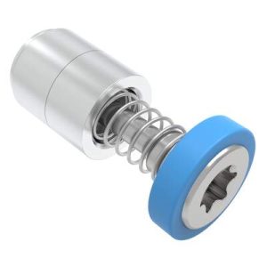 Captive Screw, 4-40 Thread, Press-in, TORX®, Smooth Blue Knob - Image 1