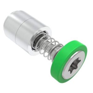Captive Screw, 4-40 Thread, Press-in, TORX®, Smooth Green Knob - Image 1