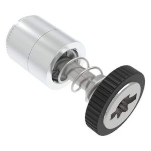 Captive Screw, 6-32 Thread, Press-in, TORX®/Slot Combination, Knurled Black Knob - Image 1