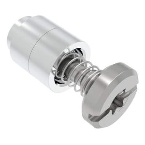 Captive Screw, 6-32 Thread, Flare-in, TORX®/Slot Combination, Smooth Bright Knob - Image 1