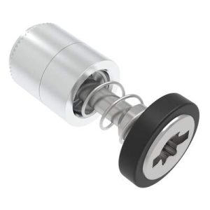 Captive Screw, 6-32 Thread, Press-in, TORX®/Slot Combination, Smooth Black Knob - Image 1