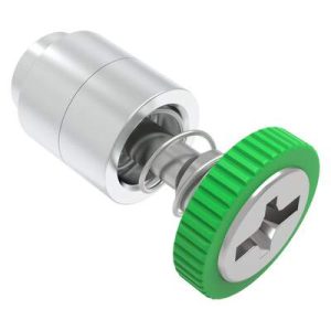 Captive Screw, 6-32 Thread, Flare-in, Phillips/Slot Combination, Knurled Green Knob - Image 1