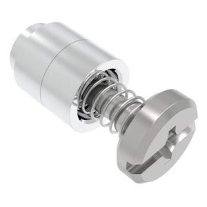 Captive Screw, 6-32 Thread, Flare-in, Phillips/Slot Combination, Smooth Bright Knob - Image 1