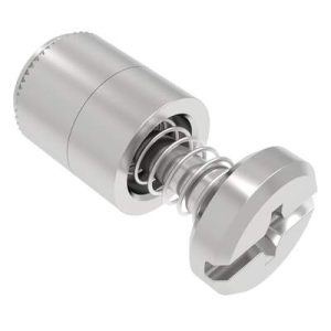 Captive Screw, 6-32 Thread, Press-in, Phillips/Slot Combination, Smooth Bright Knob - Image 1