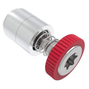 Captive Screw, M3 X 0.5, Press-in, TORX®, Knurled Red Knob - Image 1