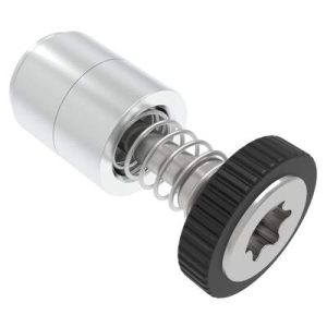 Captive Screw, M3 X 0.5, Press-in, TORX®, Knurled Black Knob - Image 1