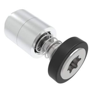 Captive Screw, M3 X 0.5, Flare-in, TORX®, Smooth Black Knob - Image 1