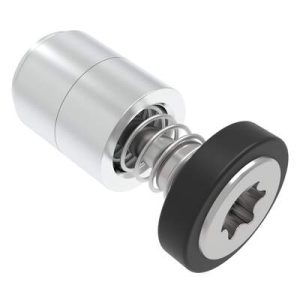 Captive Screw, M3 X 0.5, Press-in, TORX®, Smooth Black Knob - Image 1