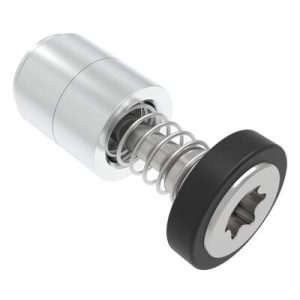 Captive Screw, M3 X 0.5, Press-in, TORX®, Smooth Black Knob - Image 1