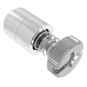 Captive Screw, M3 X 0.5, Flare-in, Phillips/Slot Combination, Knurled Bright Knob - Image 1