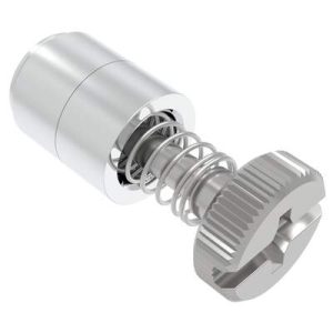 Captive Screw, M3 X 0.5, Press-in, Phillips/Slot Combination, Knurled Bright Knob - Image 1