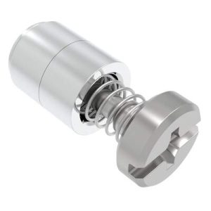 Captive Screw, M3 X 0.5, Press-in, Phillips/Slot Combination, Smooth Bright Knob - Image 1