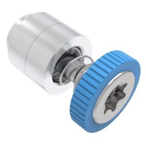 Captive Screw, M4 X 0.7, Flare-in, TORX®, Knurled Blue Knob - Image 1
