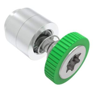 Captive Screw, M4 X 0.7, Flare-in, TORX®, Knurled Green Knob