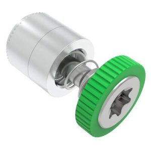 Captive Screw, M4 X 0.7, Press-in, TORX®, Knurled Green Knob