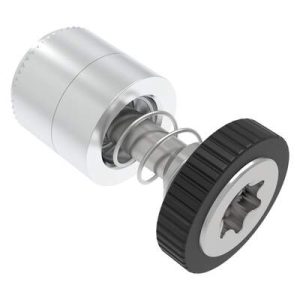 Captive Screw, M4 X 0.7, Press-in, TORX®, Knurled Black Knob - Image 1