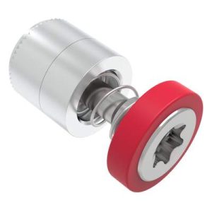 Captive Screw, M4 X 0.7, Press-in, TORX®, Smooth Red Knob