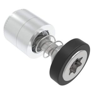 Captive Screw, M4 X 0.7, Press-in, TORX®, Smooth Black Knob - Image 1