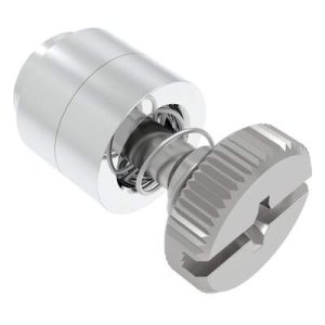 Captive Screw, M4 X 0.7, Flare-in, Phillips/Slot Combination, Knurled Bright Knob - Image 1