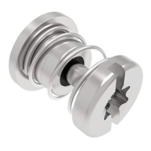 Captive Screw, 4-40 Thread, Press-in, TORX®/Slot Combination, Smooth Bright Knob - Image 1