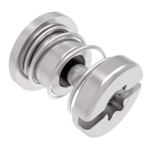 Captive Screw, M3 X 0.5 Thread, Press-in, TORX®/Slot Combination, Smooth Bright Knob - Image 1