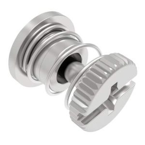 Captive Screw, M3 X 0.5 Thread, Press-in, Phillips/Slot Combination, Knurled Bright Knob - Image 1