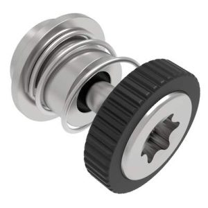 Captive Screw, 4-40 Thread, Surface Mount Technology, TORX®, Knurled Black Knob - Image 1