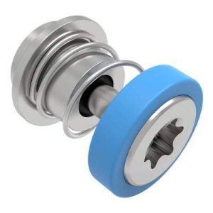 Captive Screw, 4-40 Thread, Surface Mount Technology, TORX®, Smooth Blue Knob - Image 1
