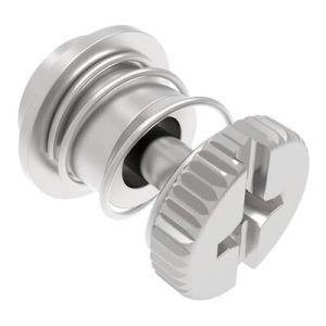 Captive Screw, 4-40 Thread, Surface Mount Technology, Phillips/Slot Combination, Knurled Bright Knob