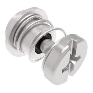 Captive Screw, 4-40 Thread, Surface Mount Technology, Phillips/Slot Combination, Smooth Bright Knob - Image 1