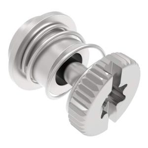 Captive Screw, 4-40 Thread, Surface Mount Technology, TORX®/Slot Combination, Knurled Bright Knob - Image 1