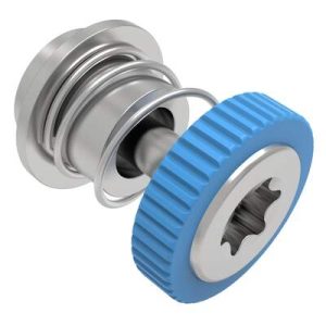Captive Screw, M3 X 0.5 Thread, Surface Mount Technology, TORX®, Knurled Blue Knob - Image 1