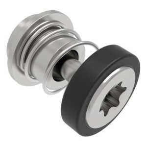 Captive Screw, M3 X 0.5 Thread, Surface Mount Technology, TORX®, Smooth Black Knob - Image 1