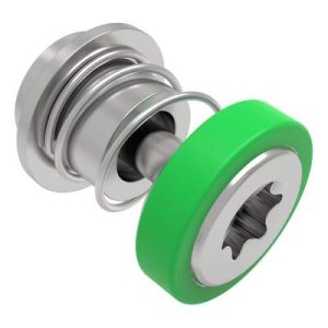Captive Screw, M3 X 0.5 Thread, Surface Mount Technology, TORX®, Smooth Green Knob