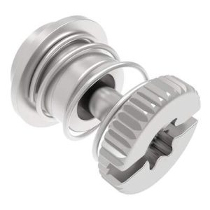 Captive Screw, M3 X 0.5 Thread, Surface Mount Technology, TORX®/Slot Combination, Knurled Bright Knob - Image 1