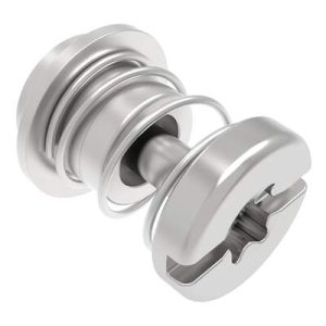 Captive Screw, M3 X 0.5 Thread, Surface Mount Technology, TORX®/Slot Combination, Smooth Bright Knob - Image 1