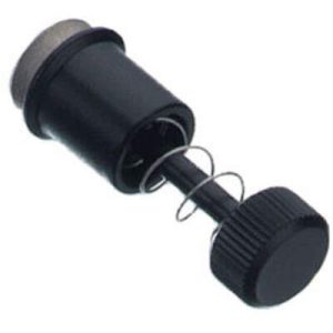 Captive Screw, 8-32 Thread, Flare-in, No Recess, Knurled Black Knob - Image 1