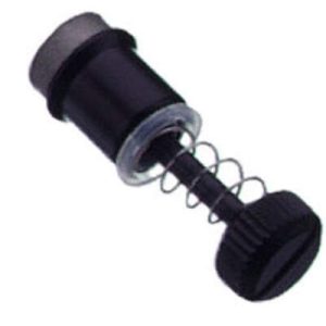 Captive Screw, M3 X 0.5, Flare-in, Slotted Recess, Knurled Black Knob - Image 1